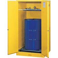 Sure-Grip&reg; EX Vertical Drum Storage Cabinets, 55 US gal. Cap., Yellow Auto-Cam