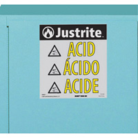 Armoires de s&eacute;curit&eacute; pour acides & produits corrosifs avec doublure ChemCor, 22 gal., 35" x 35" x 22" Auto-Cam