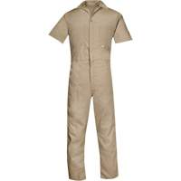 Short Sleeved Coveralls, Men's, Tan, Size Small Auto-Cam