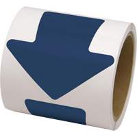 Coloured Floor Marking Decals, Arrow, 4" L x 4" W, Blue, Vinyl Auto-Cam