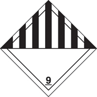 &eacute;tiquettes d'exp&eacute;dition TMD, Classe 9, Mati&egrave;res dangereuses diverses, Vinyle Auto-Cam