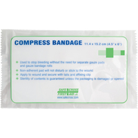 Compress Bandages, Crepe Tails, Cut to Size L x 4-1/2" W Auto-Cam