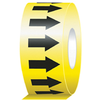 Directional Flow Arrow Tapes, 104', Black on Yellow Auto-Cam