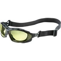 Uvex HydroShield&reg; Seismic&reg; Safety Goggles, Amber Lens, Anti-Fog/Anti-Scratch, Closed Vent Auto-Cam