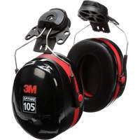 Peltor Optime 105 Series Earmuffs, Cap Mount, 27 NRR dB Auto-Cam