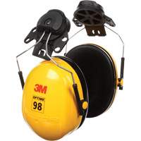 Peltor Optime 98 Series Earmuffs, Cap Mount, 23 NRR dB Auto-Cam