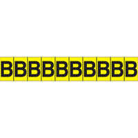 Repères adhésifs à lettres individuelles, B, 1" h, Noir sur jaune SC744 | Auto-Cam