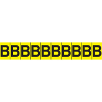 Repères adhésifs à lettres individuelles, E, 1" h, Noir sur jaune SC747 | Auto-Cam