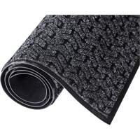 Tire-Track Entrance Mat, Wiper/Scraper, 4' x 6' x 3/8", Charcoal Auto-Cam