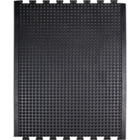 Tapis antifatigue en d&ocirc;me, &agrave; bulles, 3' x 4' x 1/2", Noir, Caoutchouc Auto-Cam