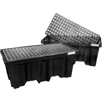 Nestable Spill Pallets, 66 US gal. Spill Capacity, 51" x 26" x 21" Auto-Cam