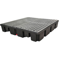 Nestable Spill Pallet Without Drain, 66 US gal. Spill Capacity, 49" x 49" x 10.5" Auto-Cam