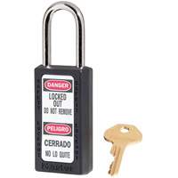 Cadenas de s&eacute;curit&eacute; Zenex 411, Noir, Cl&eacute;s identiques, Thermoplastique, Largeur de 1-1/2" Auto-Cam