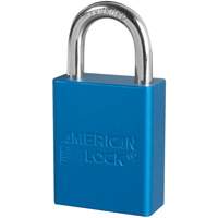 Cadenas de s&eacute;curit&eacute; American Lock, Bleu, Cl&eacute;s identiques, Aluminium, Largeur de 1-1/2" Auto-Cam