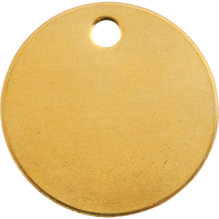 Blank Tags, Brass, 1" dia Auto-Cam