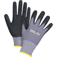 Gants ZX-1 de premi&egrave;re qualit&eacute; compatibles avec les &eacute;crans tactiles, 9/Grand, R&ecirc;vetement Nitrile/Mousse de nitrile, Calibre 15, Enveloppe en Nylon Auto-Cam