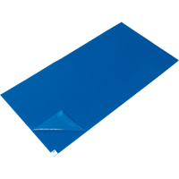 Tapis pour salle blanche, Épaisseur 1,57 mils, 1-1/2' la, 3' lo x Bleu SDS992 | Auto-Cam