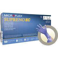 Gants Supreno EC, Petit, Nitrile, 5,5-mil, Sans poudre, Mauve, Classe 2 Auto-Cam