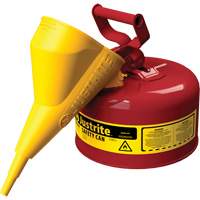 Safety Cans, Type I, Steel, 1 US gal., Red, FM Approved/UL/ULC Listed Auto-Cam