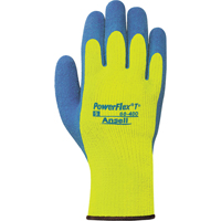 Gants PowerFlex T° Hi Viz 80-400, 7/Petit, R&ecirc;vetement Latex de caoutchouc, Calibre 7, Enveloppe en Tissu &eacute;ponge Auto-Cam