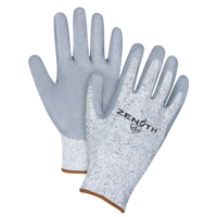 Gants &eacute;lastiques sans coutures r&eacute;sistants &agrave; la coupe, Taille Grand/9, Calibre 13, Rev&ecirc;tement Nitrile, Enveloppe en PEHP, ANSI/ISEA 105 niveau 2/EN 388 niveau 3 Auto-Cam