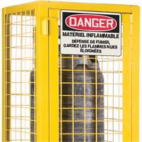 CSA-Compliant Gas Cylinder Safety Cabinet, 2 Cylinder Capacity, 17" W x 17" D x 69" H, Yellow Auto-Cam