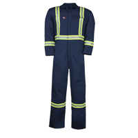 Westex UltraSoft&reg; Unlined Coveralls, Size 34/36, Navy Blue, 12.4 cal/cm2 Auto-Cam