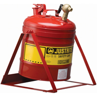 Laboratory Safety Can with Faucet, Type I, Steel, 5 US gal., Red, FM Approved Auto-Cam