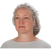 Bonnets bouffants non tiss&eacute;s, Polypropyl&egrave;ne, 21"/Grand, Blanc Auto-Cam