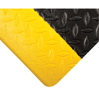 Tuf Sponge Mats No. 452, Diamond, 3' x 60' x 1/2", Black/Yellow, PVC Sponge Auto-Cam