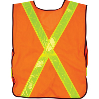 Veste de sécurité d'usage standard, Orange haute visibilité, Grand, Polyester SEF094 | Auto-Cam
