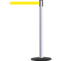 Advance TensaBarrier&reg; Barrier Post, Steel, 36" H, Yellow Tape, 7.5' Tape Length Auto-Cam