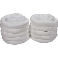 Remblais tubulaire absorbant, Huile seulement, Absorption 45 gal., 3" la x 10' lo, Pqt de 10 Auto-Cam