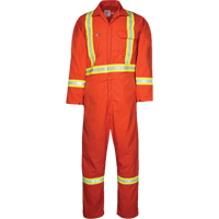 Westex UltraSoft&reg; Unlined Coveralls, Large, Orange Auto-Cam