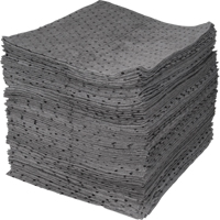 Premium Bonded Sorbent Pads, Universal, 15" x 18", 25 gal. Absorbancy Auto-Cam