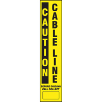 Décalcomanies pour piquet flexible de marquage - Caution Cable Line SEK550 | Auto-Cam