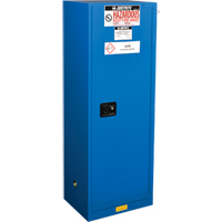 ChemCor&reg; Lined Hazardous Material Slimline Safety Cabinets, 22 gal., 23.25" x 65" x 18" Auto-Cam