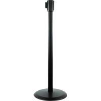 Slimline TensaBarrier&reg; Receiver Post, 38" High, Black Auto-Cam