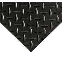 Tapis Diamond-Plate pour tableau de contr&ocirc;le no 701, 4' la x 10' lo, 1/4" &eacute;paisseur, Noir, PVC Auto-Cam