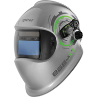 e684 Welding Helmets, 3.94" L x 1.97" W View Area, 4/5 - 13 Shade Range, Silver Auto-Cam