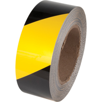 Ruban de marquage pour plancher Tuff Mark, 2" x 100', Polyester, Noir et jaune Auto-Cam