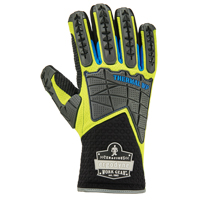 ProFlex&reg; Performance Dorsal Impact-Reducing Gloves + Thermal WP, Small, Suede Palm, Safety Cuff Auto-Cam