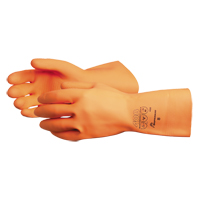 408 Heavyweight Gloves, Size Small/7, 13" L, Latex, Flock-Lined Inner Lining, 30-mil Auto-Cam