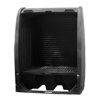 Spill Containment Sheds Without Drain, 61" L x 37.25" W x 72.75" H, 1000 lbs. Load Capacity Auto-Cam