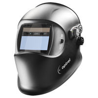 E684 Welding Helmets, 3.94" L x 1.97" W View Area, 4/9 - 13/4/5 - 9 Shade Range, Black Auto-Cam