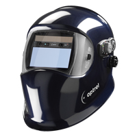 E684 Welding Helmets, 4.25" L x 2" W View Area, 4/5 - 13 Shade Range, Blue Auto-Cam