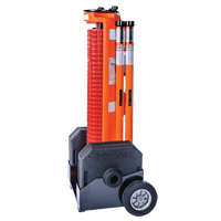 Rapid Roll Wheeled Barrier , 50' L, Plastic, Orange SFU863 | Auto-Cam