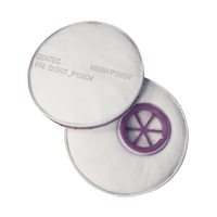 Filtre pour respirateur Diskit, Filtre contre les particules avec suppresion de vapeurs nuisibles, Vapeur organique/Filtre P100 Auto-Cam