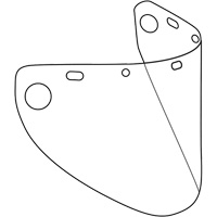 Visi&egrave;re d&eacute;coup&eacute;e &agrave; l'emporte-pi&egrave;ce et form&eacute;e Dynamic, Polycarbonate, Teinte Transparent Auto-Cam