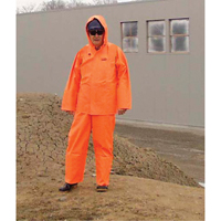 Hurricane Flame Retardant/Oil Resistant Rain Suits - Rainsuits, 4X-Large, High Visibility Orange Auto-Cam